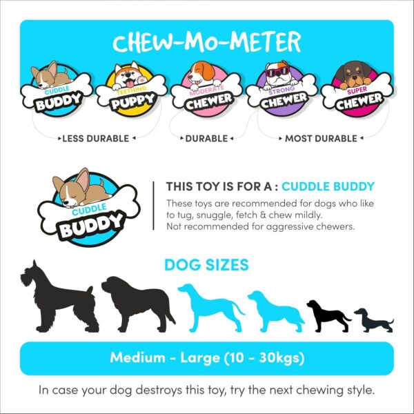 BarkButler x FOFOS Born Wild Frisbee Dog Toy - Red, Durable & Lightweight Pet Toys, Crinkle Paper Inside, Dog Toys for Medium Dogs to Large Dogs (10-30 kgs) of All Breeds