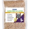 New Improved WISDOM SUPERPINE Wood CAT Litter- Pack of Two (5 KG x 2)