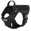 Buraq No Pull Tactical Dog Harness for Large Dogs, Heavy Duty, Adjustable Pet Harness with Handle for Easy Control, Dog Vest for Walking, Training, Hiking (S - Black)
