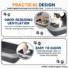 Foodie Puppies Rectangle Cat Litter Tray (Large (Grey) - 59 x 47 x 19 cm) with Rim, Reduces Odor, Perfect Starter for Toilet Training Your Kitten and Puppies