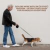 Retractable Dog Leash | 5M Heavy Duty Dog Leash for Small & Medium Size Dogs Upto 20 Kg| Strong Nylon Tape, Anti-Slip Handle, 360° Tangle-Free, One-Click Brake & Pause | (Upto 20 kg Dog, Blue)