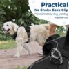 Funfox Dog Harness Medium Sized Dog, No Pull Dog Vest Adjustable, Comfortable Breathable Material Reflective Strips with Metal Clip for Control Easy Walking for Medium Breed Dogs Black