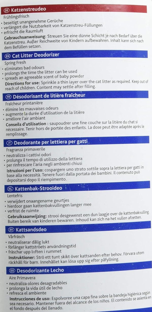 Trixie Simple N Clean Cat Litter Deodorizer Spring Fresh 750 G