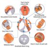 HANK Dog Harness | 3M Reflective | Strong Metal Hook | Dog Chest Belt for Large Dogs | No Pull Harness for Walking, Training (Orange - Grey - L (23-35Kg)
