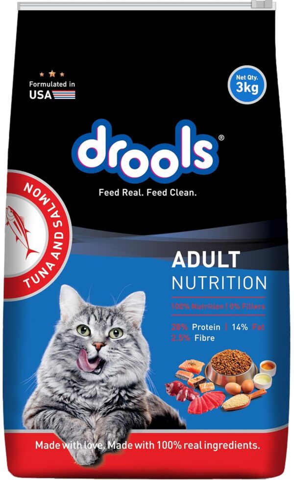 Drools Dry Cat Adult Food Tuna and Salmon 3kg