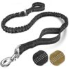 FYA Tactical Heavy Duty Bungee Dog Leash for Medium Large Breed Dogs - No Pull Shock Absorption With Car Seatbelt, 6 Feet Training Leash
