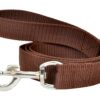 VIP Collection Nylon Dog Leash with Trigger Snap Hook for Comfortable and Convenient Walking and Training 5 feet Length (Brown, Extra Large)