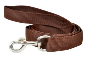 VIP Collection Nylon Dog Leash with Trigger Snap Hook for VIP Collection Nylon Dog Leash with Trigger Snap Hook for Comfortable and Convenient Walking and Training 5 feet Length (Brown, Extra Large)