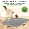 MAK7 Cat Litter Mat | Double Layer Honeycomb Design |Waterproof EVA Material | Cat Litterr Trapping & Easy Clean, Non-Slip Mat for Litter Box | Cats Litters Pad | Cat Products | SIZE 60CMX 45CM|