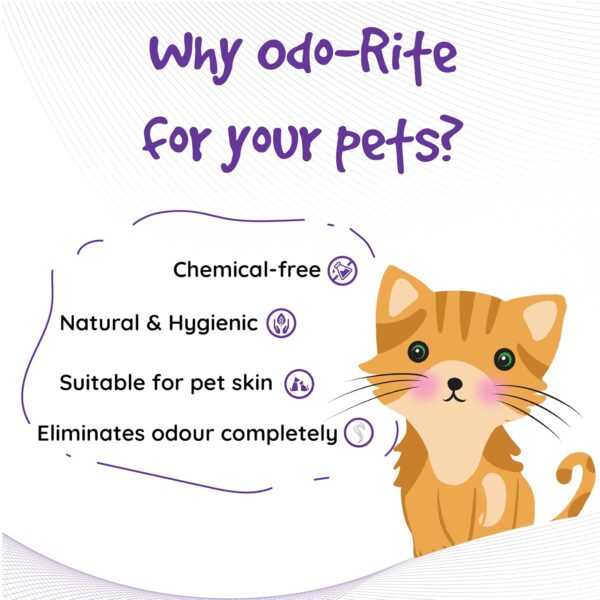 ODO-RITE Cat Litter Spray, Odour Eliminator Removes Smell from Litter Box (175 ml - Pack of 2)