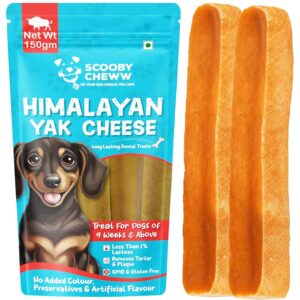 Himalayan Yak Stick Dog Treat | 100% Natural Vegetarian Yak Himalayan Yak Stick Dog Treat | 100% Natural Vegetarian Yak Cheese Chew | Protein & Calcium-Rich Dental Hygiene Snack | Long-Lasting Chew for All Breeds & Life Stages