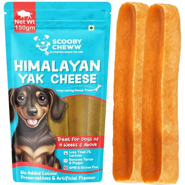 Himalayan Yak Stick Dog Treat | 100% Natural Vegetarian Yak Himalayan Yak Stick Dog Treat | 100% Natural Vegetarian Yak Cheese Chew | Protein & Calcium-Rich Dental Hygiene Snack | Long-Lasting Chew for All Breeds & Life Stages