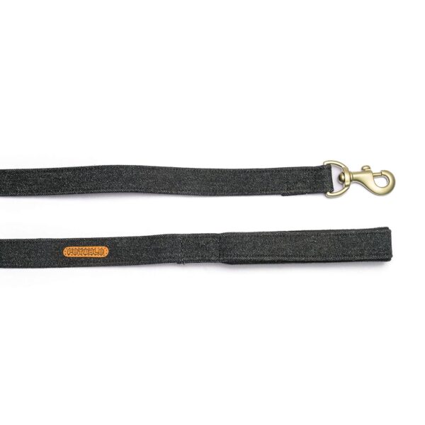 PetWale Dog Leash with Padded Handle | Suited for Walking, Running, Training & More | Black Denim Fabric | Easy to Clean & Maintain | Durable & Sturdy | L: 5 feet, W: 1 inch