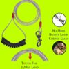 81Upin-OYL._SL1500_.jpg Patch & Marshall Dog Leash Indestructible/Chew Proof Leash For Dogs - 5Ft - Heavy Hook - Grip Handle - Silver - 1Pc - 152.4 Cm