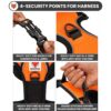 81V5Vh1qQaL._SL1500_.jpg Wooflix Heavy Duty Reflective Dog Harness for Large Sized Breed Dogs – No Pull, No Choke Harness for Dog with Adjustable Chest Belt with Soft Padded Handle | Orange – Size: Large (22kg to 32kg Dog)