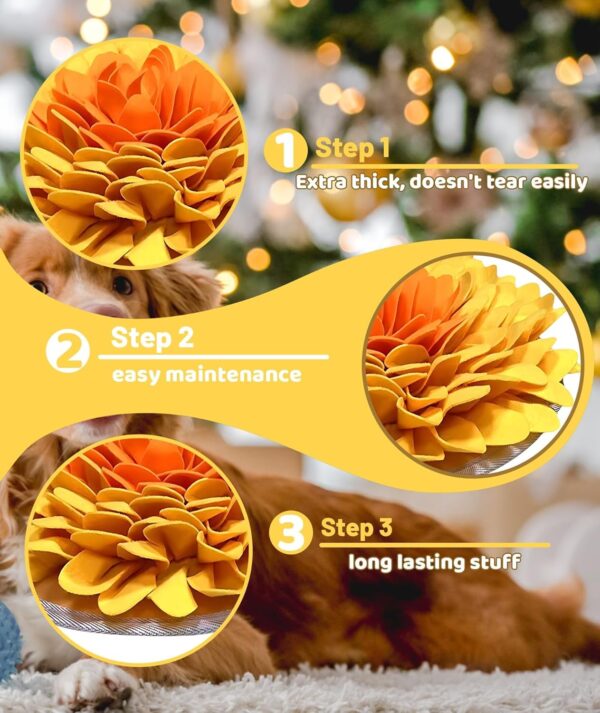 Slow Feeder for Dogs, Mat for Dogs, Pet Mat Puzzle Feeder with Non-Slip Base Interactive Snuffle Ball for Dogs - Slow Feeding & Mental Stimulation Pet Mat