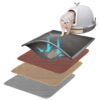 MAK7 Cat Litter Mat | Double Layer Honeycomb Design |Waterproof EVA Material | Cat Litterr Trapping & Easy Clean, Non-Slip Mat for Litter Box | Cats Litters Pad | Cat Products | SIZE 60CMX 45CM|