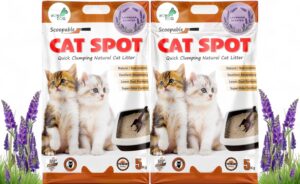 WOW DOG Catspot Cat Litter (Lavender Fragrance) 10 Kgs -Scoopable Smart Bentonite (for Multiple Cats)