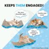 Foodie Puppies 2-in-1 Reversible Cat Scratcher Pad with Catnip for Cats & Kittens, (Breaker) | Durable Corrugated Cardboard Cat Scratch Post for Furniture Protection, Play & Rest (44cm x 23.5cm x 8cm)