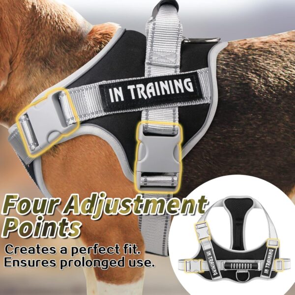Dog Harness, Adjustable Dog Body Belt For Large Dogs With Copybook Dog Vest (XL, Black, Pack of 1),330 gram