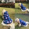 81bRd6x5FfL._SL1500_.jpg Lulala Dog Hoodie Fuzzy Dog Sweater with Leash Hole - Small Dog and Cat Clothes Warm Soft Cozy Hooded Sweatshirt for Winter. (Blue-12Inch)