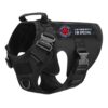 Premium Dog Harness - Military Standard Metal Buckles || Free Velcro Patches || No-Pull Dog Vest || Breathable Mesh || Oxford Fabric || For All Dog Breeds (Black, L), Large
