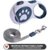 Retractable Dog Leash | 5M Heavy Duty Dog Leash for Small & Medium Size Dogs Upto 20 Kg| Strong Nylon Tape, Anti-Slip Handle, 360° Tangle-Free, One-Click Brake & Pause | (Upto 20 kg Dog, Blue)