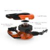 Fida Retractable Dog Leash, Heavy Duty Retracting Pet Leash with 16 ft Strong Nylon Tape/Ribbon for Medium Breed up to 55 lbs, Tangle Free, One-Hand Brake, Orange (Mars Series)
