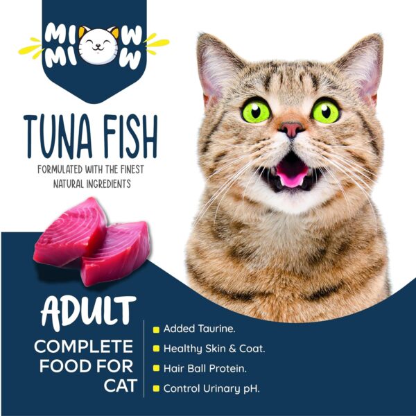Adult Cat Food, Tuna Fish Flavour, 1kg | Complete & Balanced Dry Diet with Natural Ingredients, Vitamins & Minerals