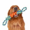 BarkButler x FOFOS Flossy Rope Toys for Dogs - Dog Chew Toy, Dog Toys for Large Dogs (10-30kgs) - Yellow & Grey