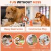 81gMa8aVPiL._SL1500_.jpg Foodie Puppies Dog Squeaky Chew Latex Rubber Toy - (Orange T-Rex) for Small Dogs & Puppies | Durable, Soft, Animal Design, Fetch & Chew Safe Play Toy | Reduce Separation Anxiety