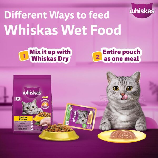 Whiskas Adult (1+ Years) Wet Cat Food, Tuna & White Fish Flavour, 80 g x 28, 100% Complete & Balanced Nutrition, Supports Healthy Immune System