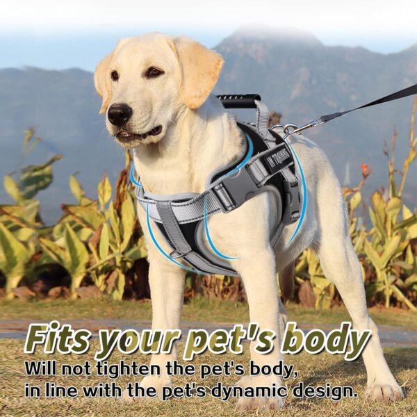 Dog Harness, Adjustable Dog Body Belt For Large Dogs With Copybook Dog Vest (XL, Black, Pack of 1),330 gram