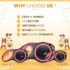 81kgYjUpTEL._SL1500_.jpg Elite Pet Store | 360 Tangle Free Premium Retractable Dog Leash | Heavy Duty ABS | Anti-Slip Handle | One-Hand Brake, Pause, & Lock | Alloy Buckle | Ideal for Dogs Upto 50kg | Upto 26ft | 5M | Pink