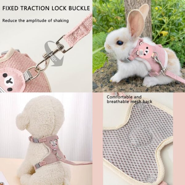 81lZLxl8WjL._SL1500_.jpg Pink M-Size Cat Harness & Leash Set | Adjustable Linen Vest for Cats Up to 15 lbs | 22-50 Cm Chest & 22-32 Cm Neck | 120 Cm Ultra-Light 66g Design