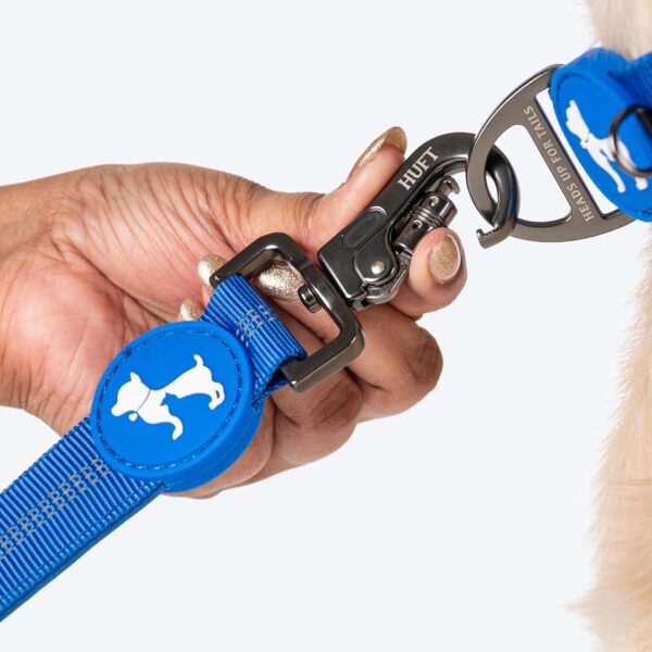 81llJA8lo6L._SL1500_.jpg HUFT Comfort Plus Pet Leash - Blue - M| Stylish & Durable Dog Leash for Small Dogs & Puppies | Strong Grip, Lightweight & Comfortable | Perfect for Daily Walks