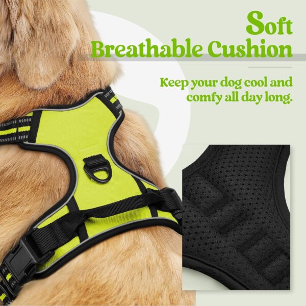 Premium Reflective Dog Vest Harness| Soft Breathable| Padded Handle| Adjustable Straps & Luxury Buckle | Soft Padded Mesh | No Pull | No-Choke | Chest 28-35 inch | All Giant Breeds 35-60 Kg