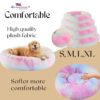 81mX3E7RBbL._SL1500_.jpg ZEXSAZONE Rainbow Dog Bed – Soft Plush Comfortable Washable Pet for Medium Dogs & Cats, Cozy All-Weather Round Cushion Bed for Puppies & Pets (Medium, Rainbow Color)