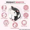 81maj78zW7L._SL1500_.jpg Foodie Puppies Natural Latex Rubber Squeaky Black & White Puppy Toy | Suitable for Small Dogs (0-10kgs) | Animal Design, Fetch & Chew Safe Play Toy