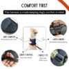 81oe8JHkPL._SL1500_.jpg Comfort Adjustable Dog Harness with Free Carry Bag, Padded Leash & Poop Bag Holder, Size L, Classic Black, Soft Padded Chest & Back, No-Pull Design, Safety Buckles, Reflective Trim