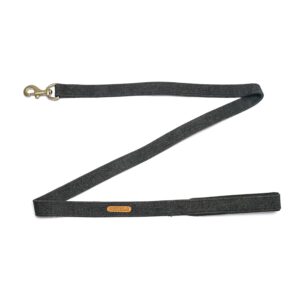 PetWale Dog Leash with Padded Handle | Suited for Walking, Running, Training & More | Black Denim Fabric | Easy to Clean & Maintain | Durable & Sturdy | L: 5 feet, W: 1 inch