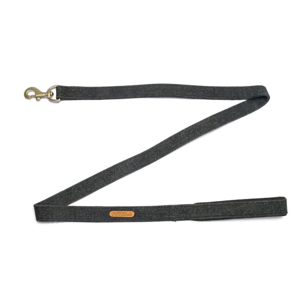 PetWale Dog Leash with Padded Handle | Suited for Walking, Running, Training & More | Black Denim Fabric | Easy to Clean & Maintain | Durable & Sturdy | L: 5 feet, W: 1 inch