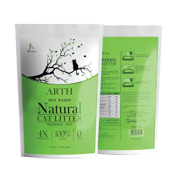 Arth Cat Litter - Walnut by 101 Lives | 9.4 kg | Ultra Odor Control |100% Natural | Clumping | Eco-Friendly