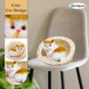 Cute Cat in Basket Toy – Plush Cat with Wool Ball for Kids, Realistic Sitting Cat Pet Toys for Girls & Boys Home Décor & Gifting