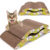 Cature Care by Nature Scratcher Toy for Cats Meow Board with a Curved Wave Design Satisfy Your kitty's Natural Scratching Instinct Made of Environmental Friendly Material
