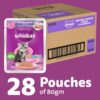 Whiskas Junior Kitten (2-12 Months) Wet Cat Food, Mackeral Flavour, 80 g x 28, 100% Complete & Balanced Nutrition, Supports Healthy Immune System
