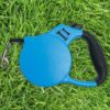 Heart Home Retractable Dog Leash|One Button Break with Safety Lock|Automatic & Non-Slip Handle|Soft Padded Handle for Comfortable Grip|Pet Training & Walking Accessory|Blue