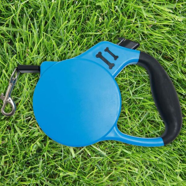 Heart Home Retractable Dog Leash|One Button Break with Safety Lock|Automatic & Non-Slip Handle|Soft Padded Handle for Comfortable Grip|Pet Training & Walking Accessory|Blue