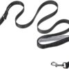 Amazon Basics Double Handle Light Reflecting Dog Leash | 6 Amazon Basics Double Handle Light Reflecting Dog Leash | 6 Feet/ 182 cm | Black | Strong Hook for Training and Walking Dogs | 2 Padded Handles