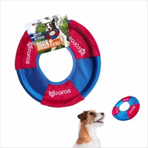 BarkButler x FOFOS Born Wild Frisbee Dog Toy - Red, BarkButler x FOFOS Born Wild Frisbee Dog Toy - Red, Durable & Lightweight Pet Toys, Crinkle Paper Inside, Dog Toys for Medium Dogs to Large Dogs (10-30 kgs) of All Breeds